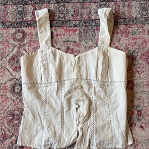 Elegant White Button-Up Women's Top